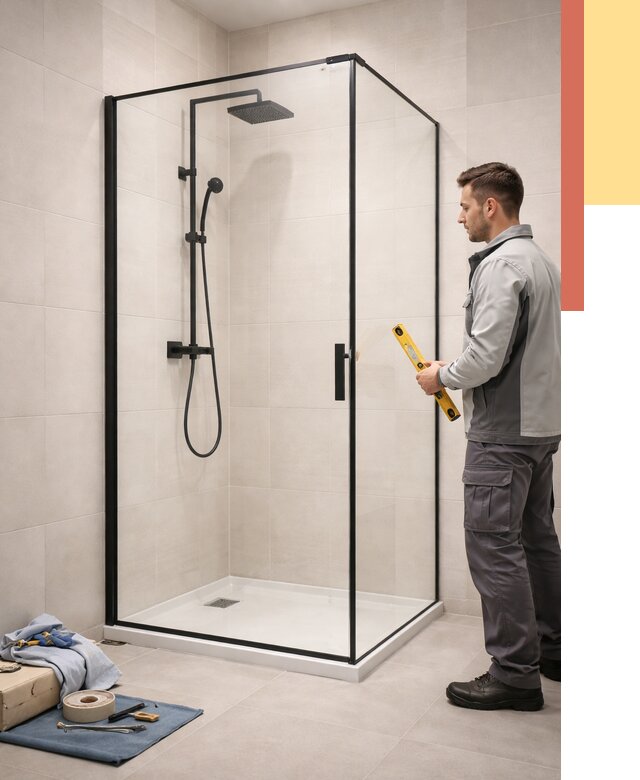 Стеклянные перегородки для душа в Заинске от 12711 руб. | Монтаж под ключ — ОТДЕЛОЧНИК-Знс