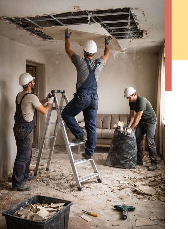 Демонтаж гипсокартонного потолка в Заинске от 427 руб. за м2 — ОТДЕЛОЧНИК-Знс