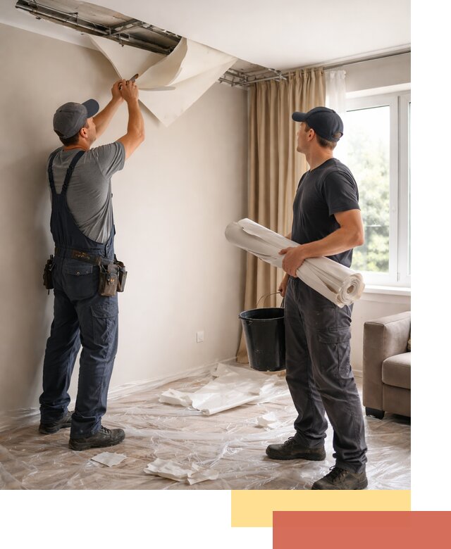 Демонтаж натяжного потолка в Заинске быстро и аккуратно