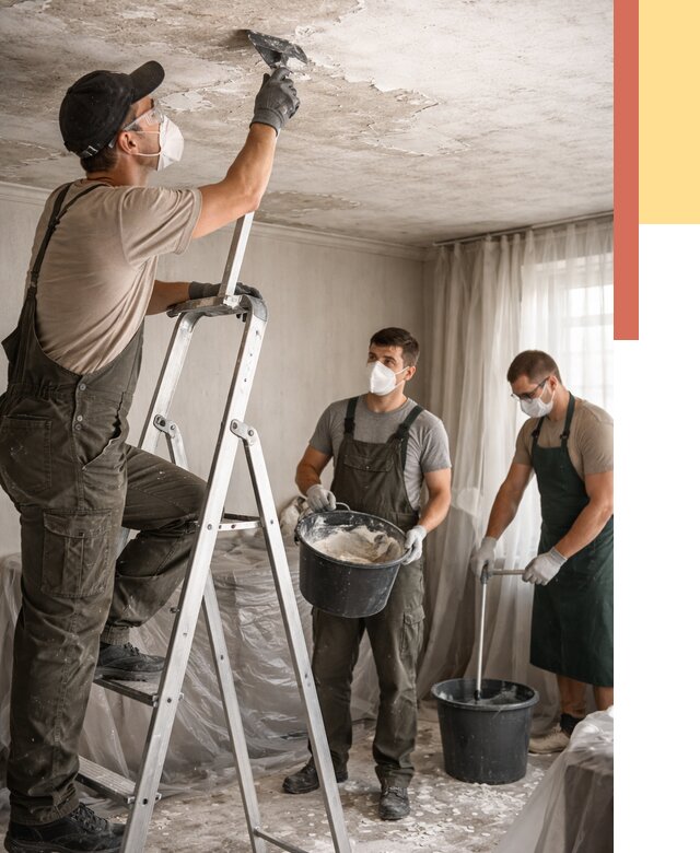 Удаление побелки с потолка в Заинске от 2542 руб. быстро и недорого | ОТДЕЛОЧНИК-Знс