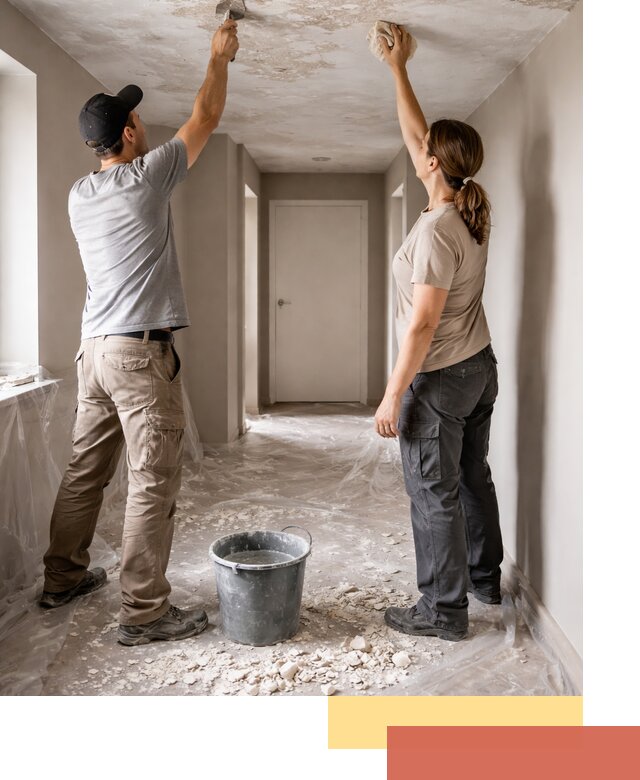 Удаление побелки с потолка в Заинске — быстро и аккуратно