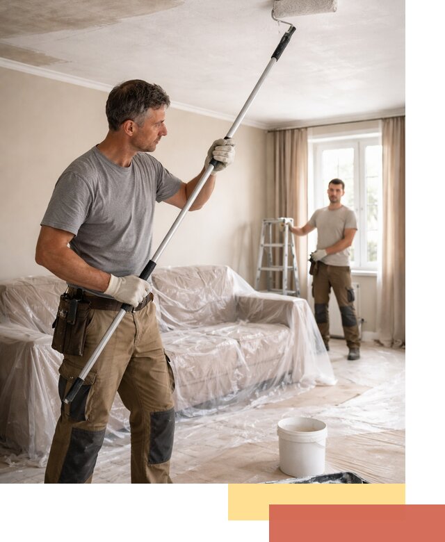 Грунтовка потолка в Заинске — подготовка под покраску и отделку