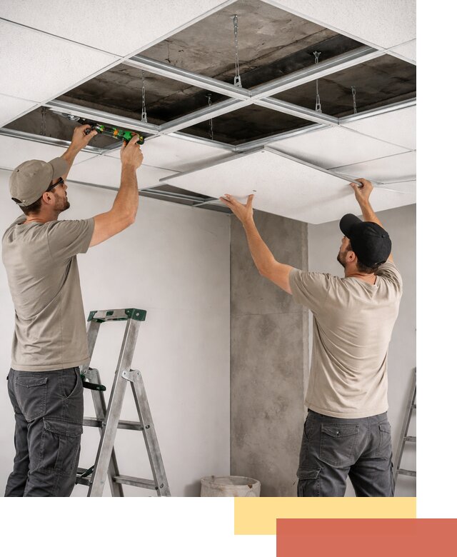 Монтаж потолка Армстронг под ключ в Заинске
