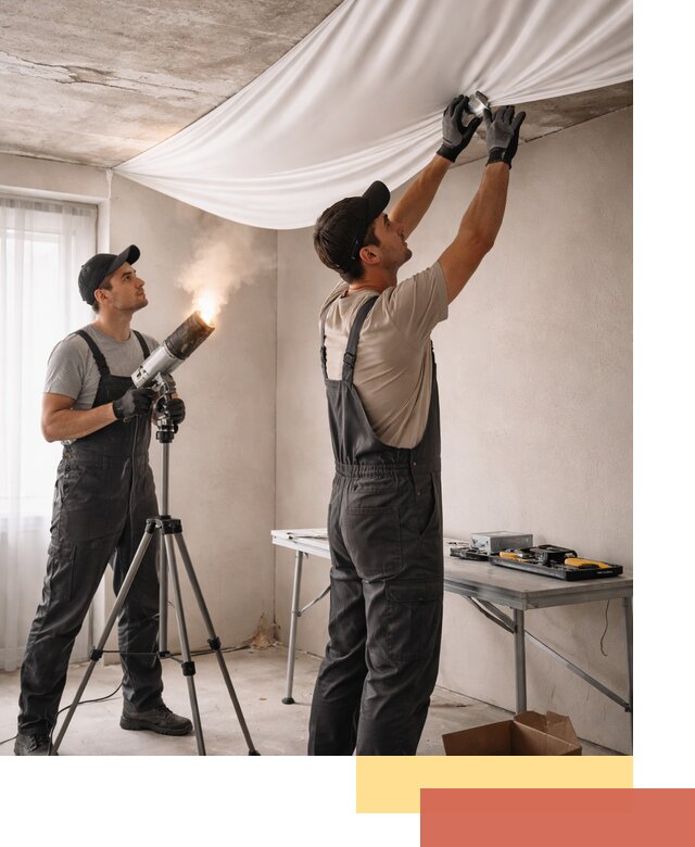 Установка натяжного потолка под ключ в Заинске