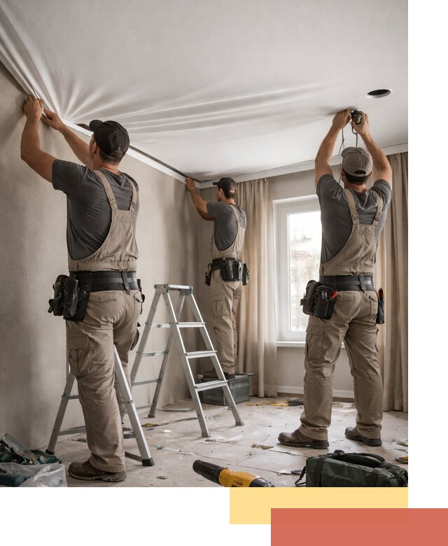 Монтаж матового натяжного потолка в Заинске качественно и быстро