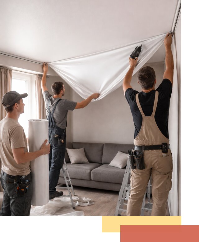 Монтаж сатинового натяжного потолка в Заинске качественно и быстро