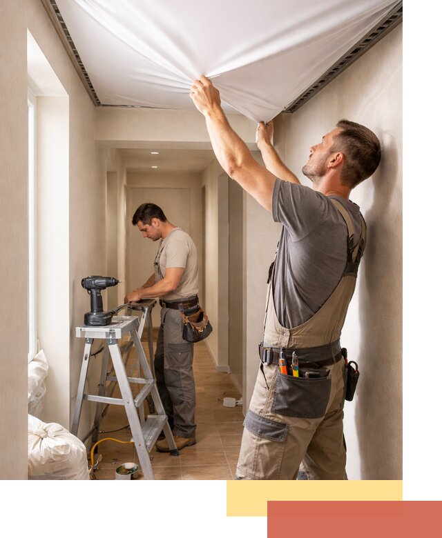 Монтаж натяжного потолка в прихожей в Заинске