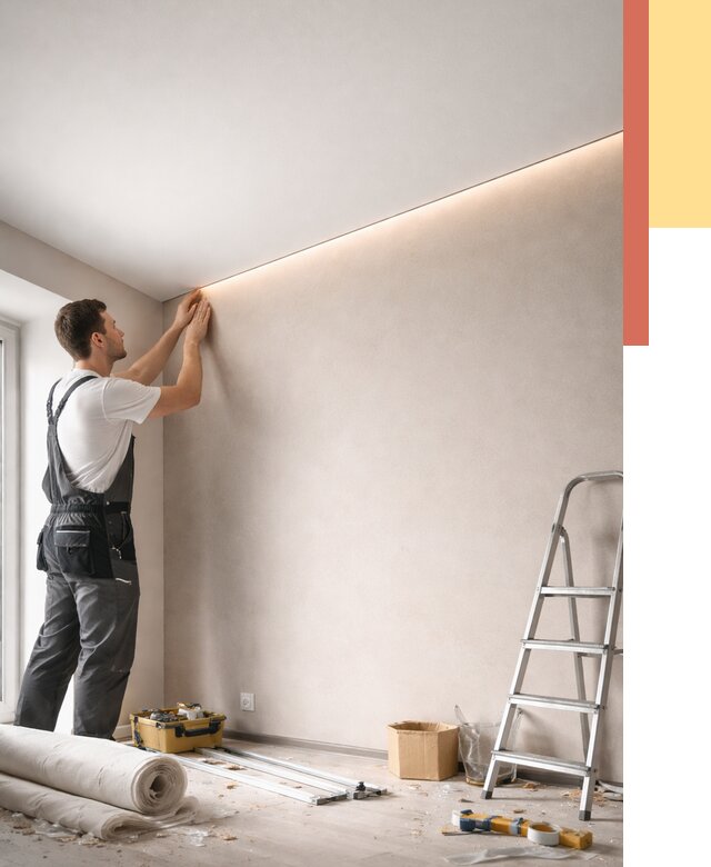 Теневые натяжные потолки в Заинске от 8339 руб. под ключ | ОТДЕЛОЧНИК-Знс