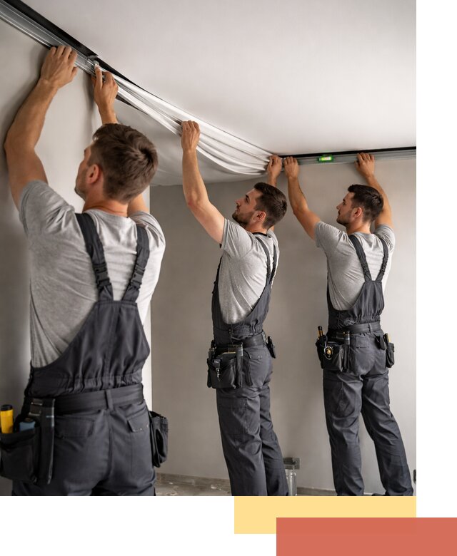 Теневые натяжные потолки в Заинске: монтаж и отделка быстро и качественно