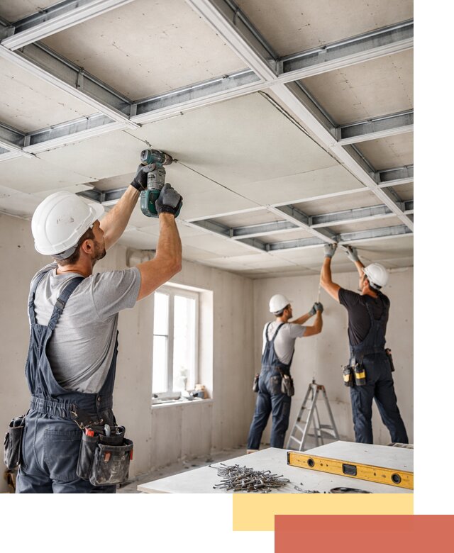 Кессонный потолок из гипсокартона под ключ в Заинске