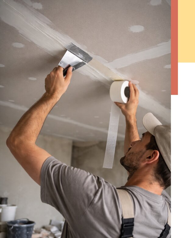 Обработка швов потолка ГКЛ в Заинске от 7627 руб. под ключ | ОТДЕЛОЧНИК-Знс