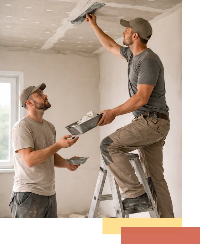 Шпаклевка потолка из гипсокартона в Заинске качественно и быстро