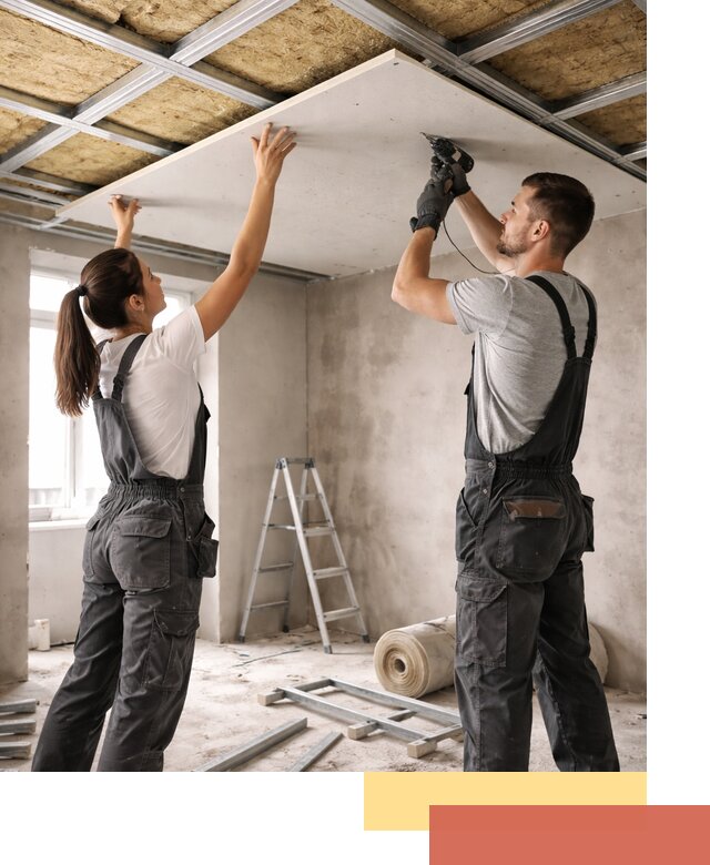 Звукоизоляция потолка из ГКЛ в Заинске профессионально и надежно