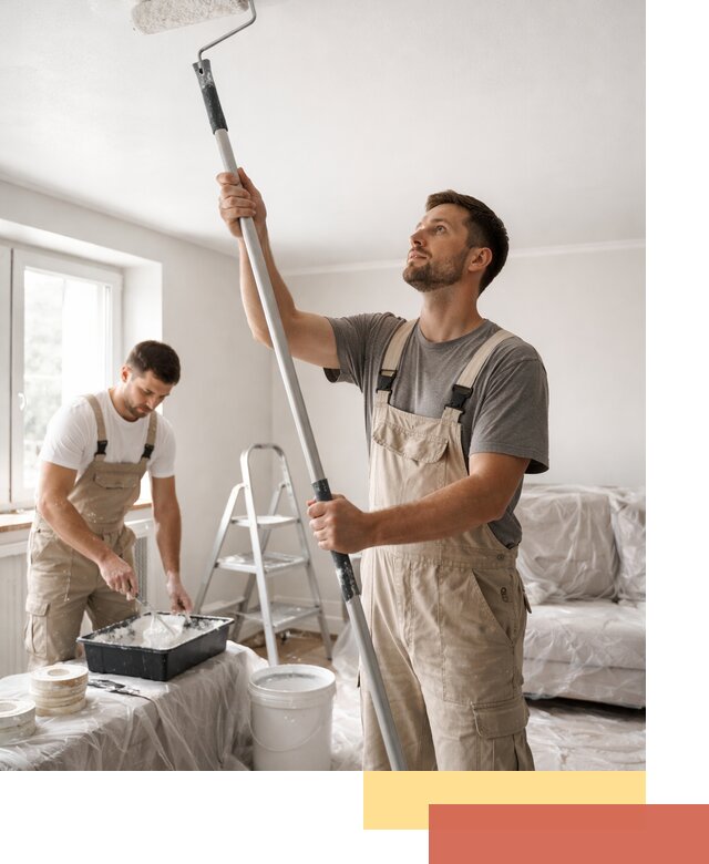 Покраска потолка водоэмульсионной краской в Заинске