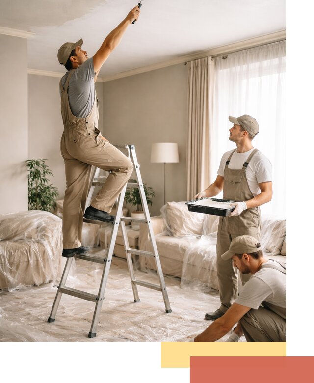 Покраска потолков акриловой краской в Заинске качественно и быстро