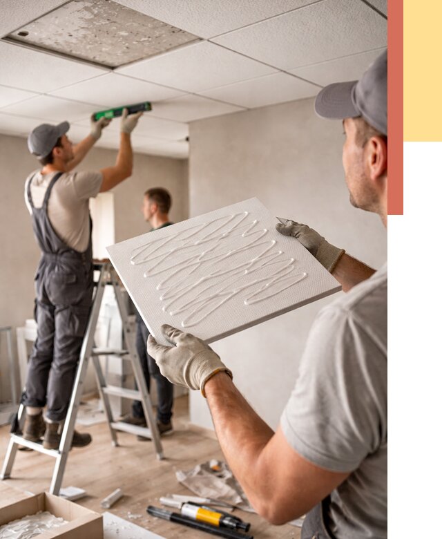 Монтаж потолочной плитки в Заинске от 4576 руб. — быстро и недорого | ОТДЕЛОЧНИК-Знс