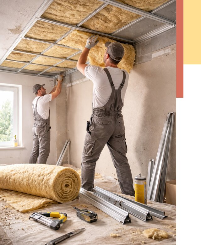 Утепление потолка в Заинске от 7322 руб/м2 — недорого, быстро, под ключ | ОТДЕЛОЧНИК-Знс