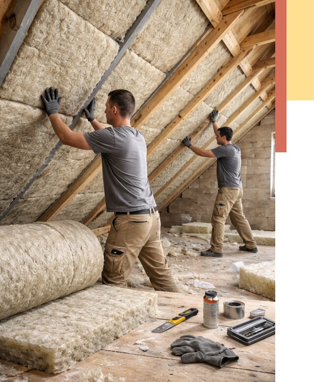 Утепление потолка минватой в Заинске от 1475 руб. — быстро и недорого | ОТДЕЛОЧНИК-Знс