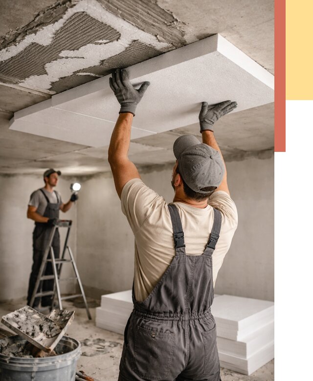 Утепление потолка пенопластом в Заинске от 4576 руб/м2 — недорого и быстро | ОТДЕЛОЧНИК-Знс