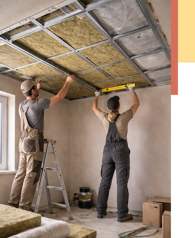 Шумоизоляция потолка в Заинске от 1271 руб. под ключ — услуги ОТДЕЛОЧНИК-Знс