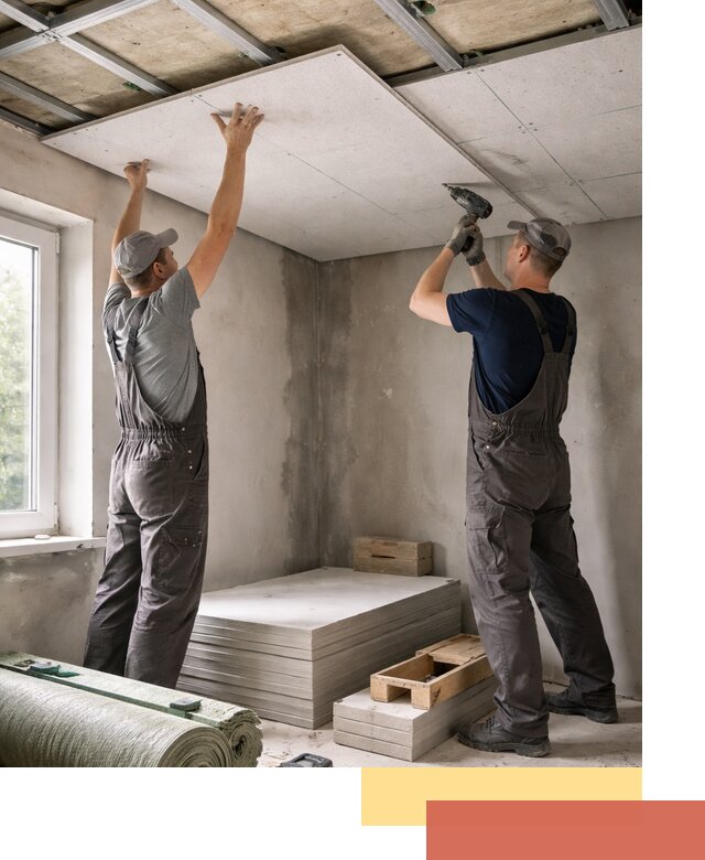 Шумоизоляция потолка панелями ЗИПС в Заинске